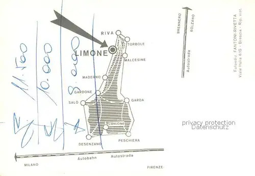 AK / Ansichtskarte Limone_Lago_di_Garda Albergo Italia Limone_Lago_di_Garda