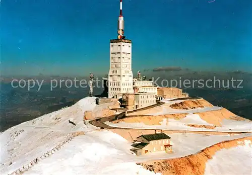 AK / Ansichtskarte Mont_Ventoux Le Sommet Hotel Restaurant Vendran Tour relais de television Station de radio goniometrie Mont Ventoux