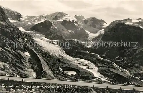 AK / Ansichtskarte Sustenstrasse Steingletscher Gwaechtenhorn Sustenstrasse