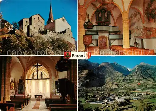 AK / Ansichtskarte Raron_VS Burgkirche Innenansichten Alpenpanorama Raron_VS