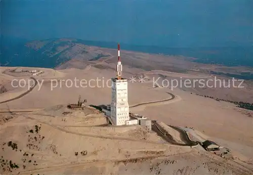 AK / Ansichtskarte Mont_Ventoux Tour relais de television Station de Radiogoniometrie Routes de Malaucene et de Bedoin vue aerienne Mont Ventoux