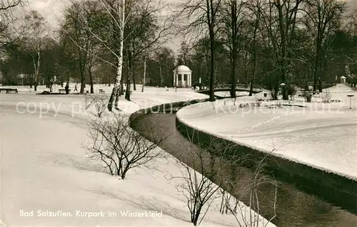 AK / Ansichtskarte Bad_Salzuflen Kurpark Winter Bad_Salzuflen