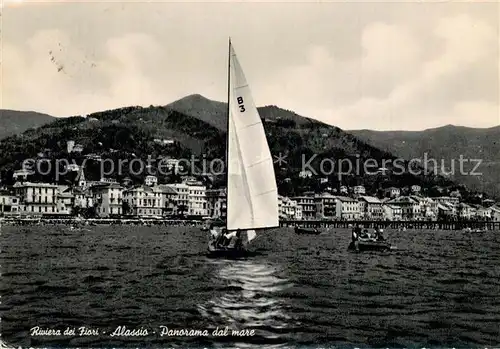 AK / Ansichtskarte Alassio Panorama dal mare Alassio