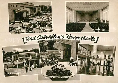 AK / Ansichtskarte Bad_Salzuflen Konzerthalle Konzertplatz Muschel Terrassencafe Bad_Salzuflen