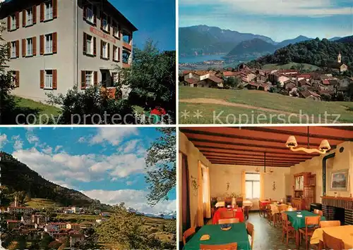 AK / Ansichtskarte Malcantone_Ticino Albergo S Michele Gaststube Panorama Malcantone Ticino