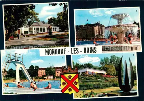 AK / Ansichtskarte Mondorf les Bains Etablissement thermal Piscine et Casino pour enfants Roseraie et Milk Bar Mondorf les Bains