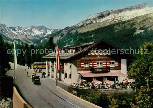 AK / Ansichtskarte Kleinwalsertal_Vorarlberg oesterreichischer Grenzgasthof Walserschanz Kleinwalsertal_Vorarlberg