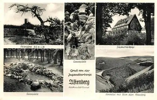 AK / Ansichtskarte Schmallenberg Jugendherberge Astenberg Ruhrquelle Lennequelle Lennetal mit Blick zum Astenberg Schmallenberg