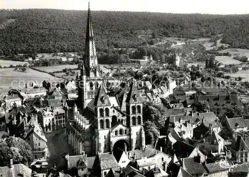 AK / Ansichtskarte Autun Kathedrale Fliegeraufnahme Autun