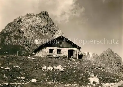 AK / Ansichtskarte Oberstdorf Fiderepass Huette Oberstdorf