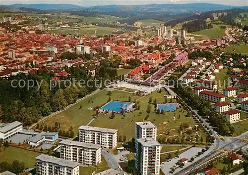 AK / Ansichtskarte La_Chaux de Fonds Piscine Patinoire Vue generale aerienne La_Chaux de Fonds