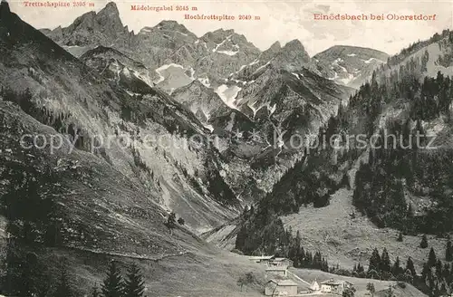 AK / Ansichtskarte Einoedsbach Gesamtansicht mit Alpenpanorama Einoedsbach