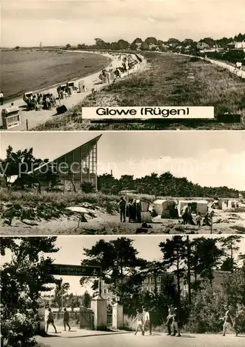 AK / Ansichtskarte Glowe_Ruegen Strand Promenade Jugendherberge Glowe Ruegen