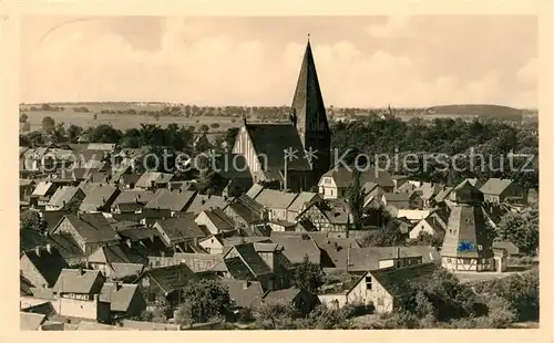 AK / Ansichtskarte Roebel_Mueritz Kirche Panorama Roebel Mueritz