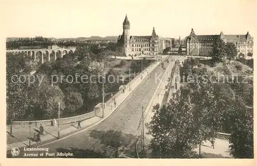 AK / Ansichtskarte Luxembourg_Luxemburg Avenue Pont Adolphe Luxembourg Luxemburg