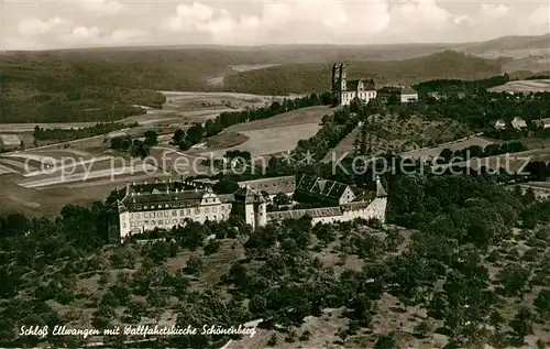 AK / Ansichtskarte Schloss_Ellwangen Wallfahrtskirche Schoenenberg Schloss Ellwangen