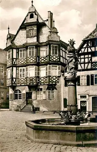 AK / Ansichtskarte Heppenheim_Bergstrasse Apotheke Brunnen Heppenheim_Bergstrasse