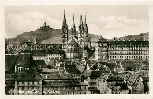 AK / Ansichtskarte Bamberg Dom Residenz Bamberg