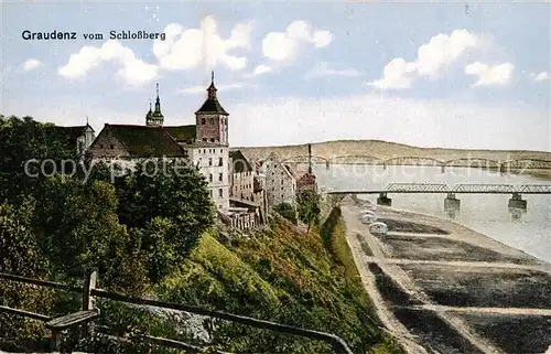 AK / Ansichtskarte Graudenz_Westpreussen Blick vom Schlossberg mit Weichsel Graudenz_Westpreussen