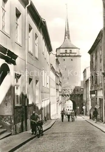 AK / Ansichtskarte Bautzen Schuelerstrasse mit Schuelerturm Bautzen