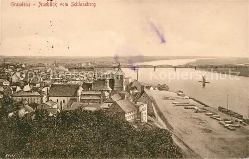 AK / Ansichtskarte Graudenz_Westpreussen Ausblick vom Schlossberg Graudenz_Westpreussen