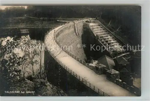 AK / Ansichtskarte Mauer_Baden Talsperre Mauer_Baden