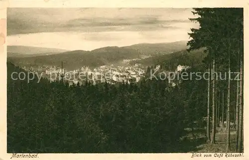 AK / Ansichtskarte Marienbad_Tschechien_Boehmen Blick vom Cafe Ruebezahl Marienbad_Tschechien