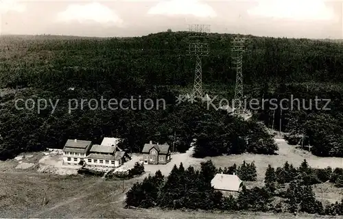 AK / Ansichtskarte Schotten_Hessen Berggasthof Hoherodskopf Vogelsberg Fliegeraufnahme Schotten Hessen