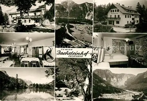 AK / Ansichtskarte Obertraun Pension Dachsteinhof See Landschaftspanorama Alpen Obertraun