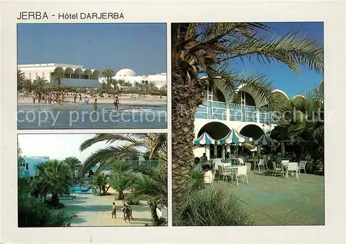 AK / Ansichtskarte Jerba Hotel Darjerba Terrasse Palmen Strand Jerba