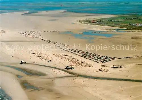 AK / Ansichtskarte St_Peter Ording Ordinger Sandbank Fliegeraufnahme St_Peter Ording