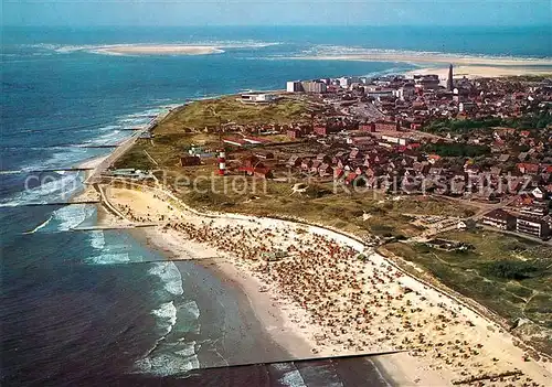 AK / Ansichtskarte Borkum_Nordseebad Nordseeinsel Fliegeraufnahme Borkum_Nordseebad