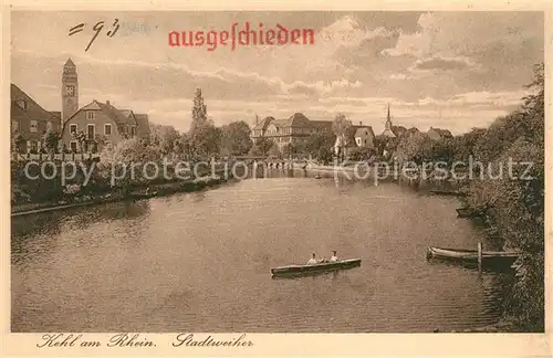 AK / Ansichtskarte Kehl_Rhein Stadtweiher Kehl_Rhein