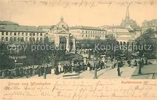 AK / Ansichtskarte Wiesbaden Kochbrunnen Wiesbaden