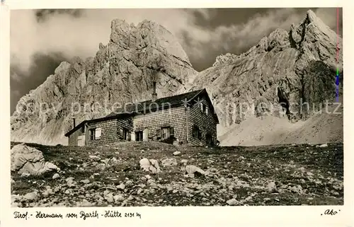 AK / Ansichtskarte Barth Huette mit Wolfebnerspitzen und Hanswurschtelgrat Barth Huette