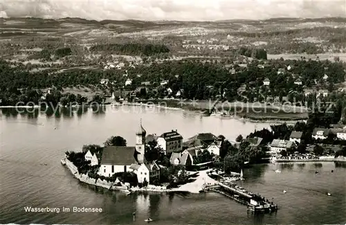 AK / Ansichtskarte Wasserburg_Bodensee Fliegeraufnahme Wasserburg Bodensee