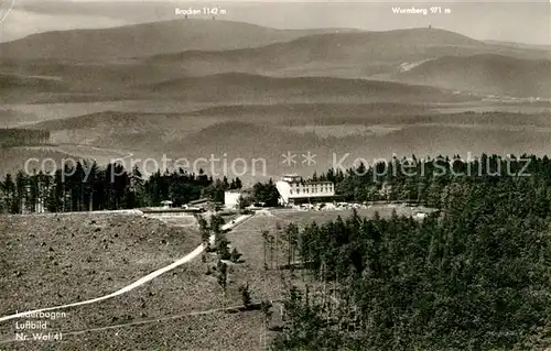 AK / Ansichtskarte Harz_Region Berghotel Stoeberhai mit Brocken und Wurmberg Harz Region