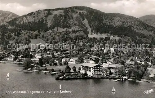 AK / Ansichtskarte Bad_Wiessee Fliegeraufnahme Kurheim Lederer Bad_Wiessee