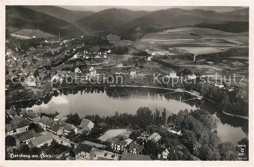 AK / Ansichtskarte Herzberg_Harz Fliegeraufnahme Herzberg Harz