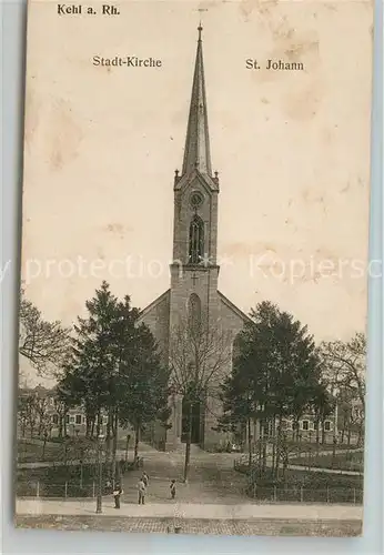 AK / Ansichtskarte Kehl_Rhein Stadt Kirche St. Johann Kehl_Rhein