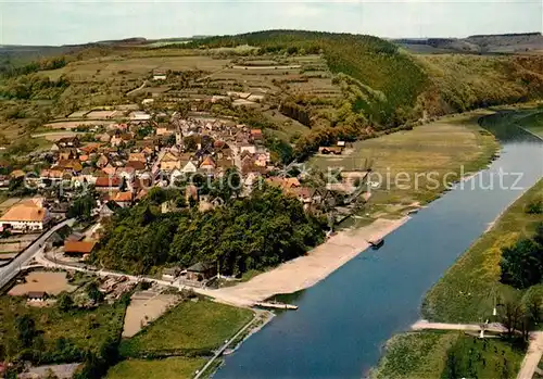 AK / Ansichtskarte Polle_Oberweser Fliegeraufnahme Polle_Oberweser