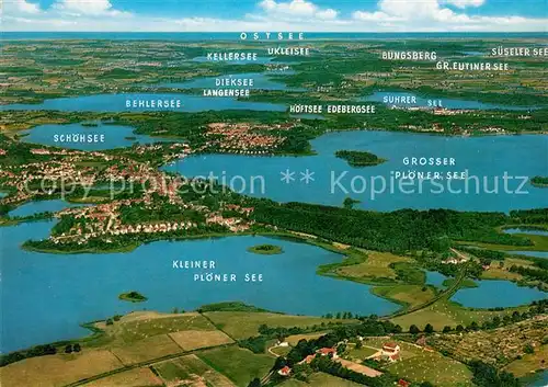 AK / Ansichtskarte Schleswig_Holstein Fliegeraufnahme Seenpanoramakarte Schleswig_Holstein