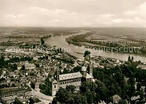 AK / Ansichtskarte Speyer_Rhein Dom Fliegeraufnahme Speyer Rhein