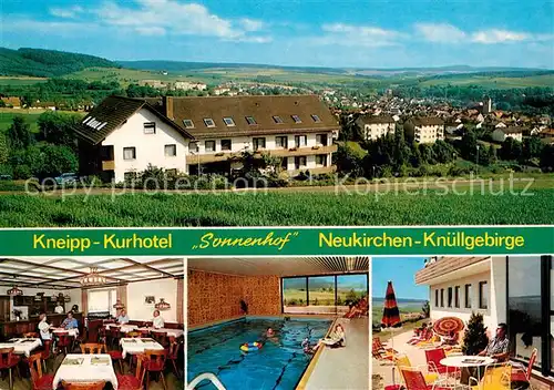 AK / Ansichtskarte Neukirchen_Knuellgebirge Kneipp Kurhotel Sonnenhof Schwimmbad Neukirchen Knuellgebirge