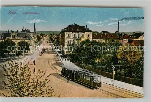 AK / Ansichtskarte Kehl_Rhein Hauptstrasse Strassenbahn Kehl_Rhein