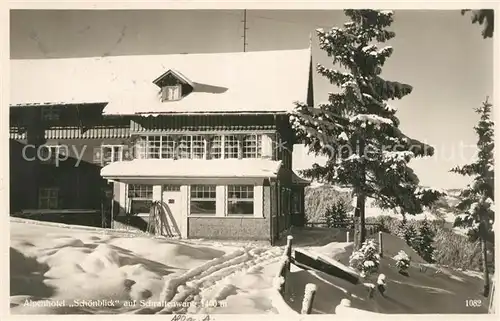 AK / Ansichtskarte Schrattenwang Alpenhotel Schoenblick Winter Schrattenwang