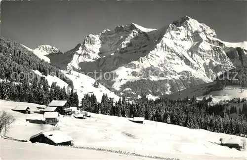 AK / Ansichtskarte Adelboden Pension Restaurant Schermtanne Winter Adelboden