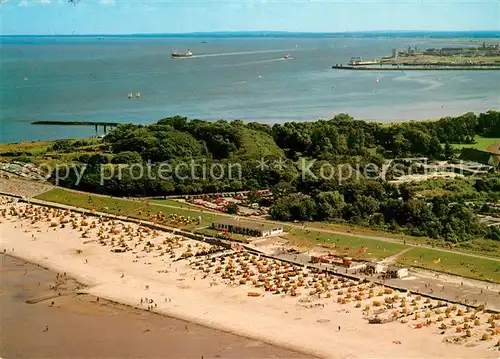 AK / Ansichtskarte Cuxhaven_Doese_Nordseebad Strand Fliegeraufnahme Cuxhaven_Doese_Nordseebad