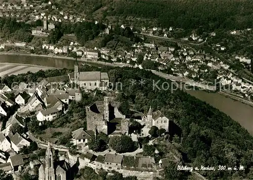 AK / Ansichtskarte Dilsberg Fliegeraufnahme mit Burgruine und Necka Dilsberg