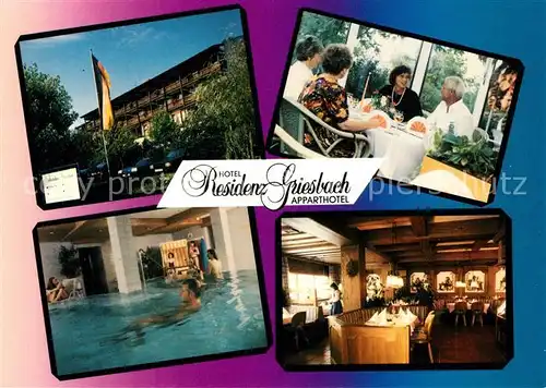 AK / Ansichtskarte Bad_Griesbach_Rottal Hotel Residenz Griesbach Schwimmbad Bad_Griesbach_Rottal